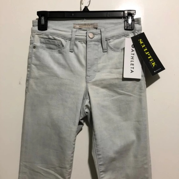 NWT Athleta Sculptek Skinny Glacier Crop Jeans - Picture 4 of 11